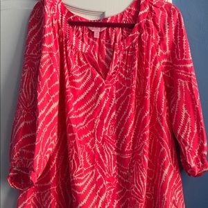 EUC Lilly Pulitzer XL 100%silk Elsa top